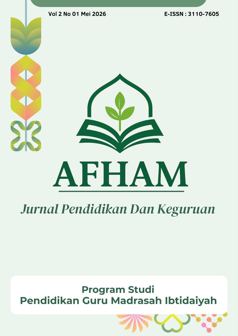 					View Vol. 2 No. 01 (2026): AFHAM : Jurnal Pendidikan dan Keguruan
				